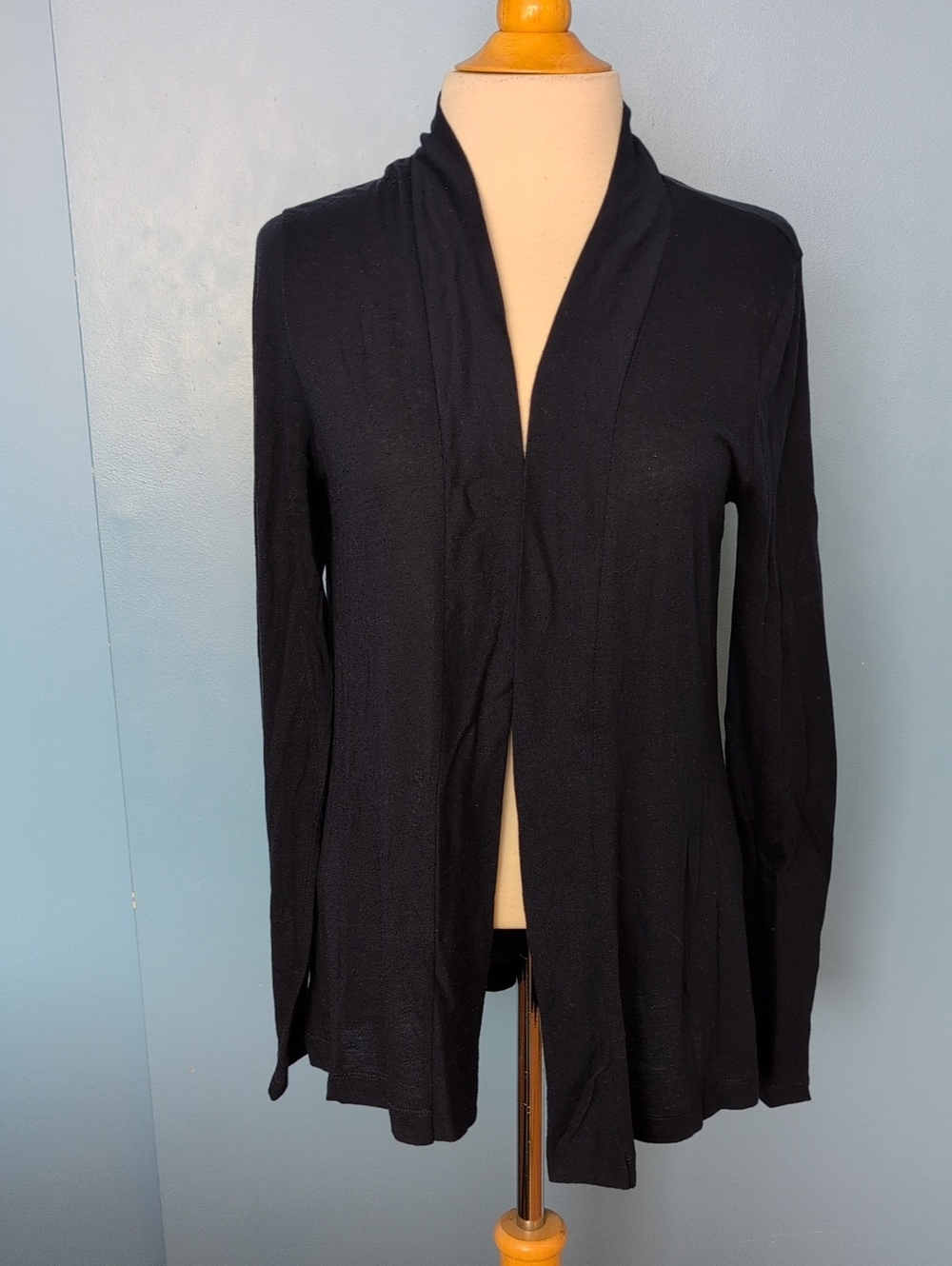 J. Crew Dark Navy Blue Open-Front Lightweight Cardigan Size XS